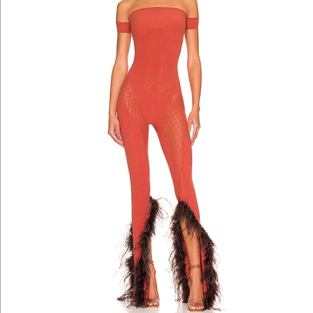 Feathered Jumpsuit